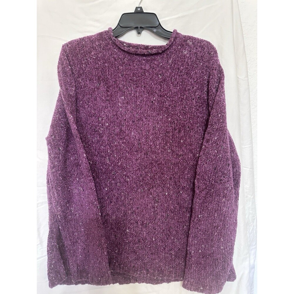 Vintage Sag Harbor Plum Chenille Cowl Neck Tunic Length  Sweater PL